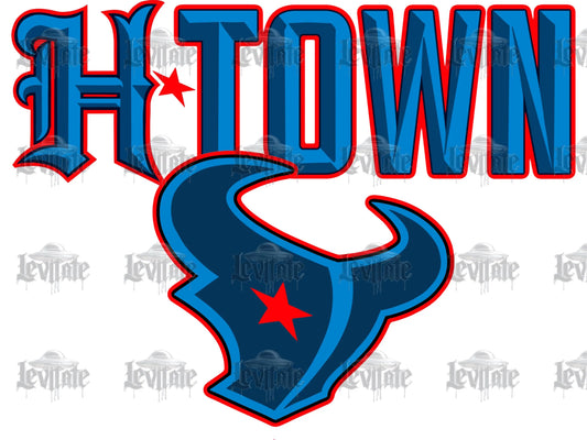 H-Town Logo PNG Design - 713 Houston Texans Fan Art for T-Shirts, Digital Download Sublimation, 3rd Coast Graphic