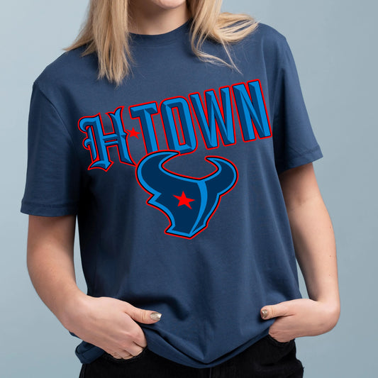 H-Town Logo PNG Design - 713 Houston Texans Fan Art for T-Shirts, Digital Download Sublimation, 3rd Coast Graphic